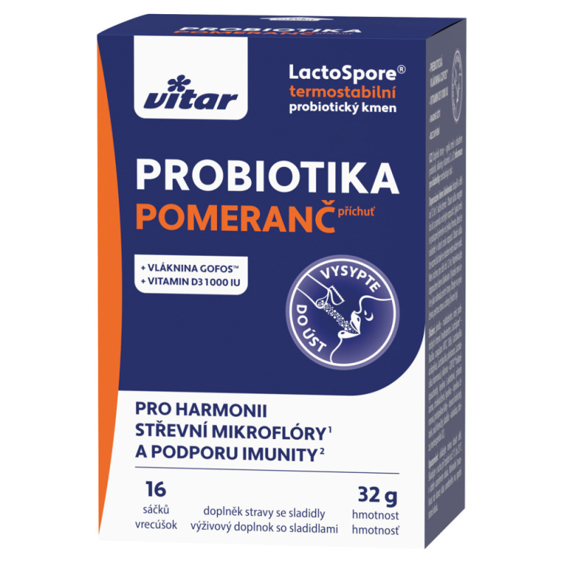Vitar Probiotika Pomeranč - 16 sáčků