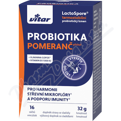 Vitar Probiotika Pomeranč - 16 sáčků
