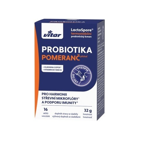 Vitar Probiotika Pomeranč - 16 sáčků