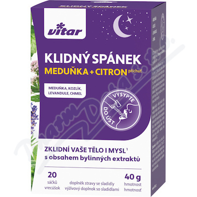 VITAR Klidný spánek příchuť meduňka + citron 20 sáčků