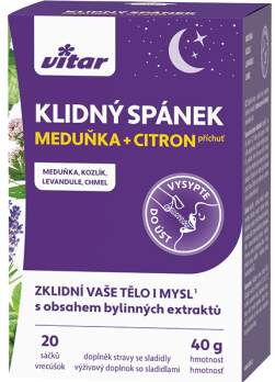 VITAR Klidný spánek příchuť meduňka + citron 20 sáčků