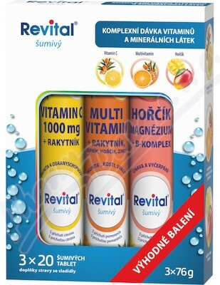 Revital - sada šumivých vitamínů - 3 x 20 tablet