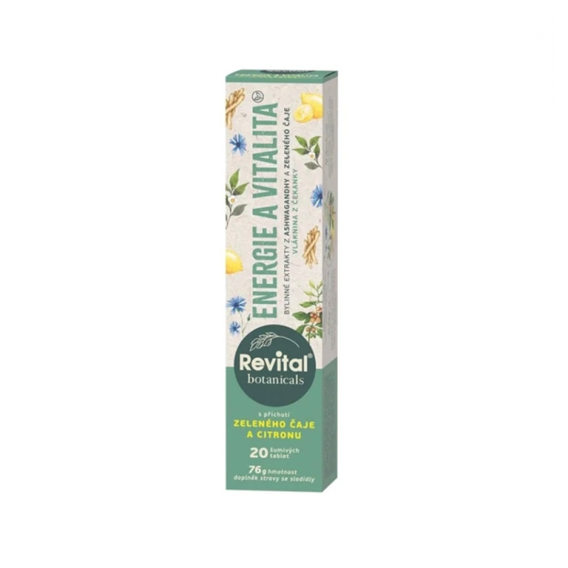 Revital Botanicals Energia a Vitalita - šumivé tablety - 20 tablet