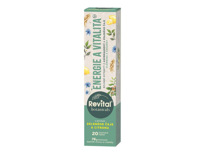 Revital Botanicals Energia a Vitalita - šumivé tablety - 20 tablet