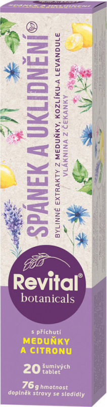 REVITAL Botanicals spánek a uklidnění 20 šumivých tablet