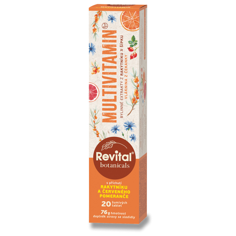 Revital Botanicals Multivitamín - šumivé tablety - 20 tablet