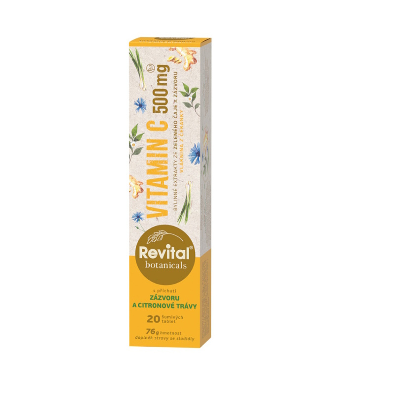 Revital Botanicals Vitamin C 500 mg - šumivý vitamín C - 20 tablet
