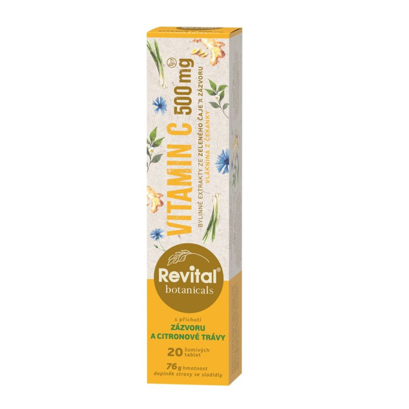 Revital Botanicals Vitamin C 500 mg - šumivý vitamín C - 20 tablet
