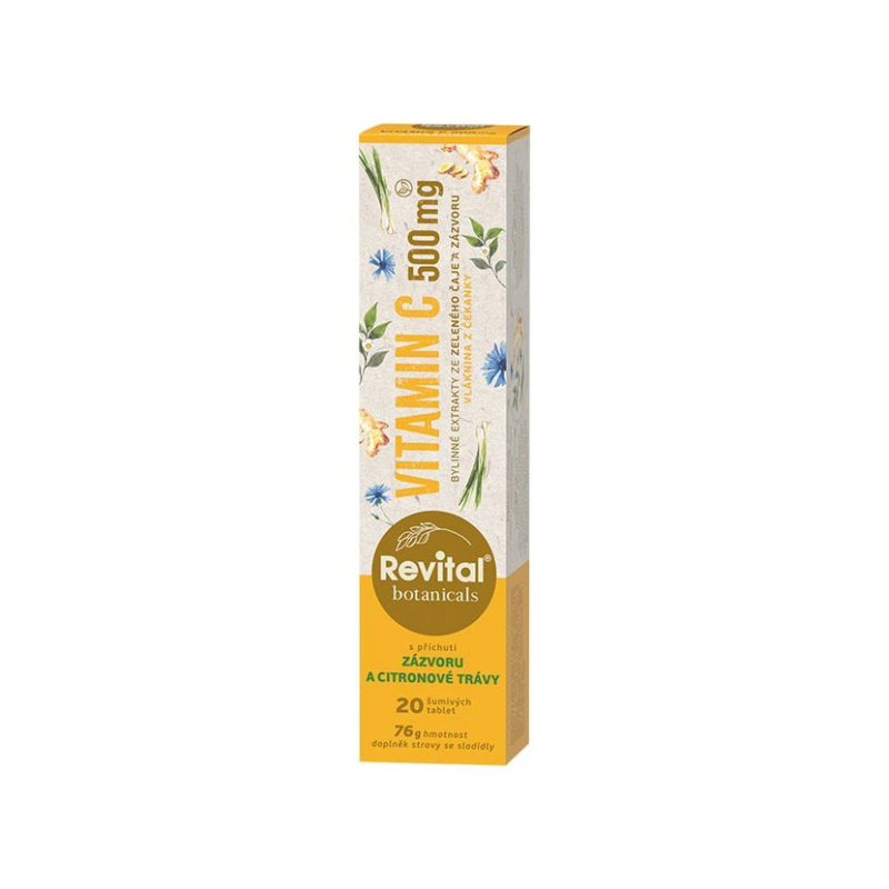 Revital Botanicals Vitamin C 500 mg - šumivý vitamín C - 20 tablet