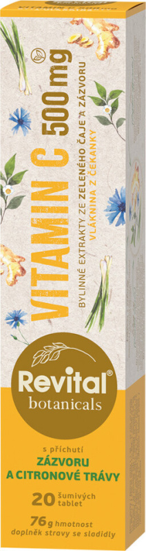 Revital Botanicals Vitamin C 500 mg - šumivý vitamín C - 20 tablet