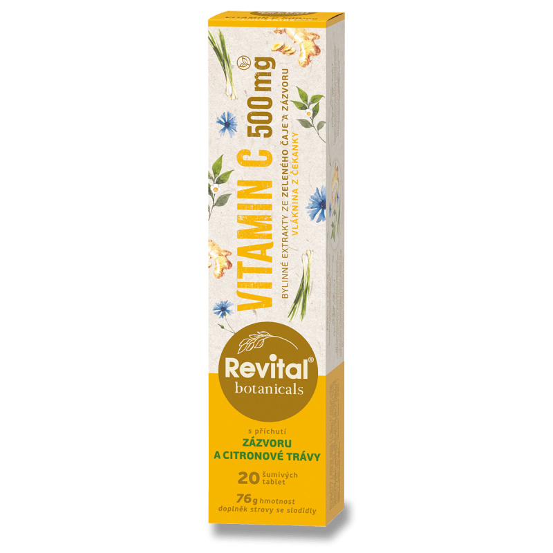 Revital Botanicals Vitamin C 500 mg - šumivý vitamín C - 20 tablet