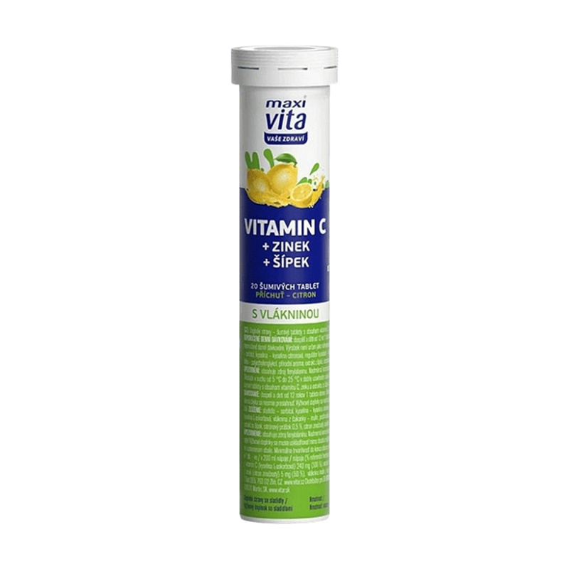 Maxi Vita Vitamin C+zinek+šípek citron tbl.eff.20