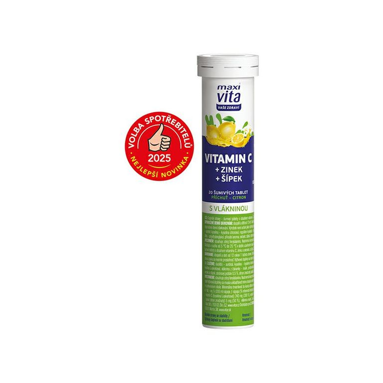 Maxi Vita Vitamin C+zinek+šípek citron tbl.eff.20