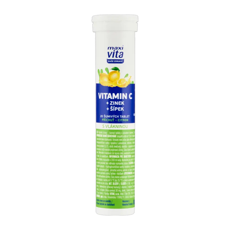 Maxi Vita Vitamin C+zinek+šípek citron tbl.eff.20