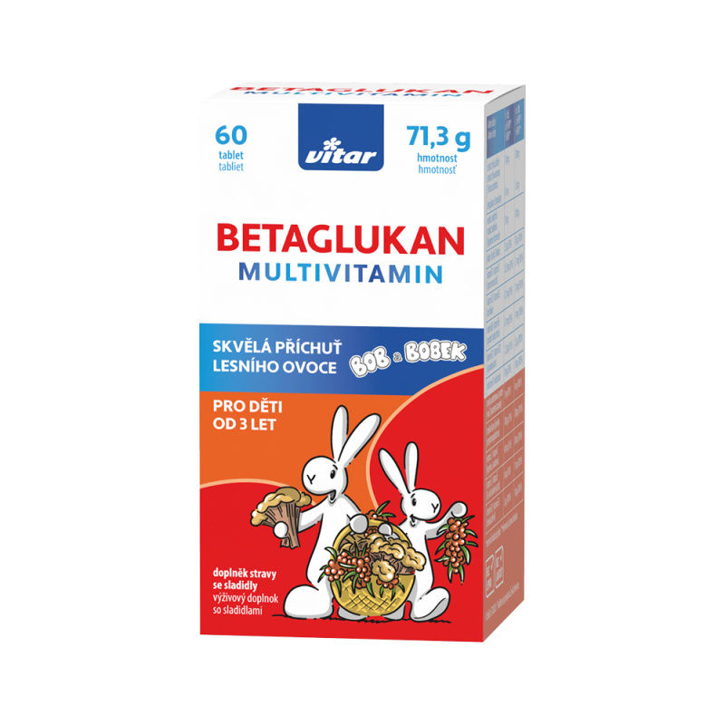 VITAR Kids betaglukan multivitamin 60 tablet