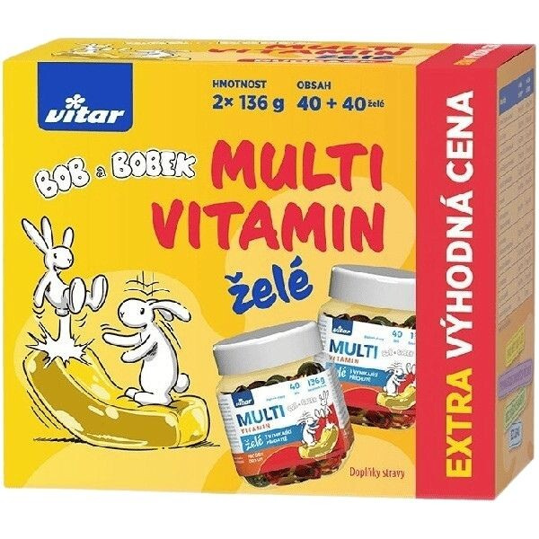 Vitar Kids Multivitamin Bob a Bobek želé 2x40 ks