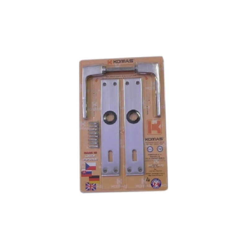 Komas Dveřní kování Al K415, klika-klika, hliník, BB/72