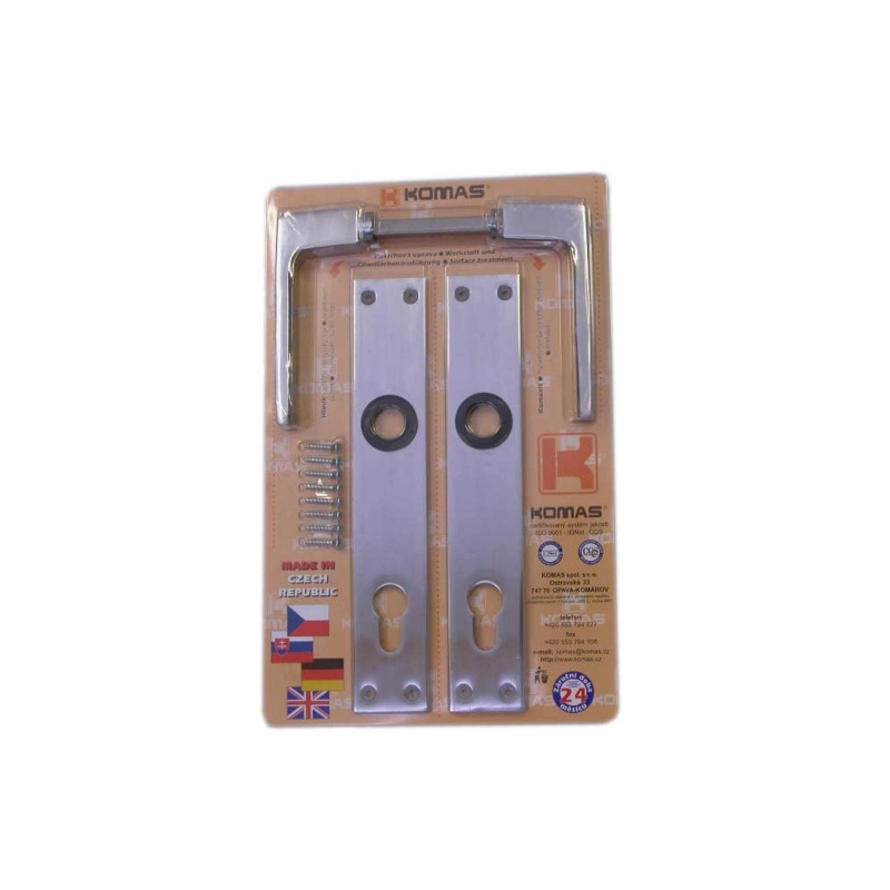 Komas Dveřní kování Al K488, klika-klika, hliník, PZ/72