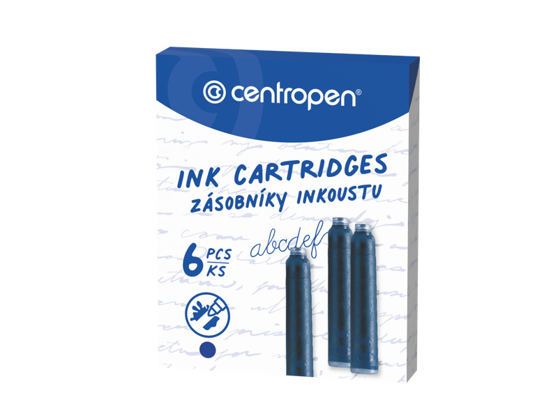Centropen Inkoustové bombičky 6 ks - modré