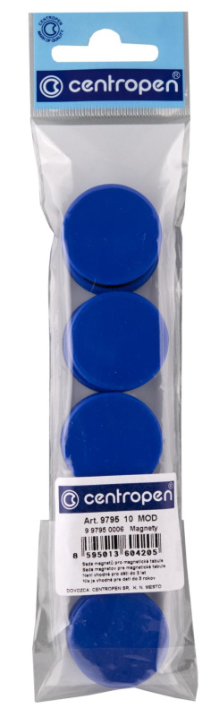 Magnety Centropen modré, sada 10ks