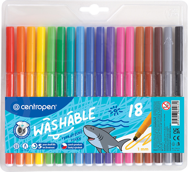 Centropen Popisovač 7790 - sada 18 barev