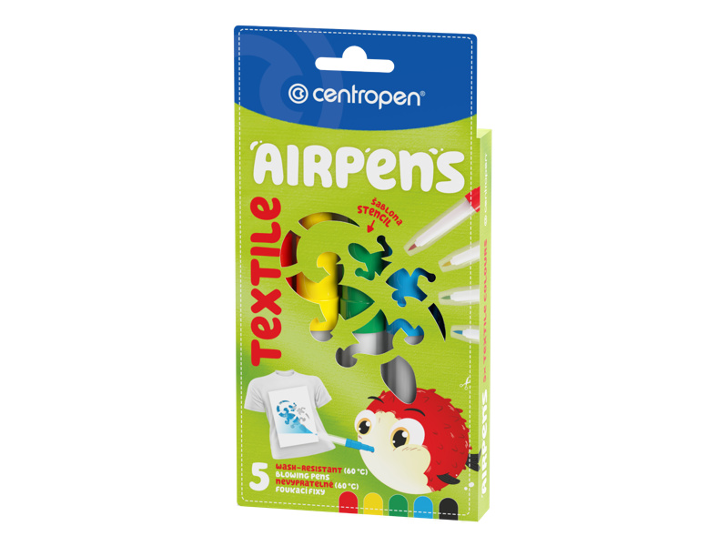 Foukací fixy CENTROPEN 1539/ 5 sada na textil CENTROPEN, a.s.
