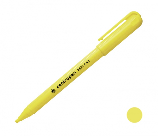 Zvýrazňovač Centropen 2822 žlutý CENTROPEN, a.s.