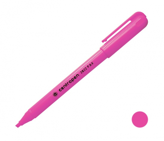 Zvýrazňovač Centropen 2822 růžový CENTROPEN, a.s.