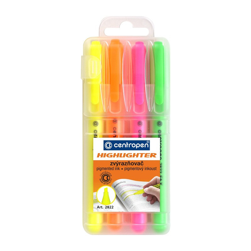 Zvýrazňovač Centropen 2822/4 sada 1,3mm CENTROPEN, a.s.
