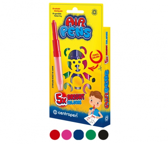 Foukací fixy CENTROPEN 1500/ 5 sada BRIGHT CENTROPEN, a.s.