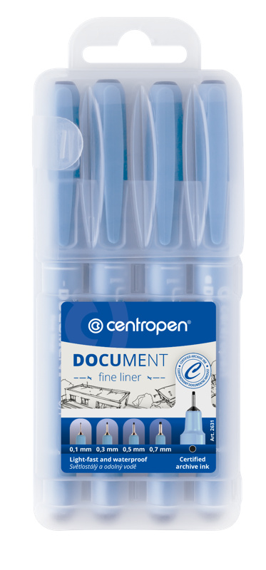 Popisovač CENTROPEN 2631/4 sada černá liner CENTROPEN, a.s.