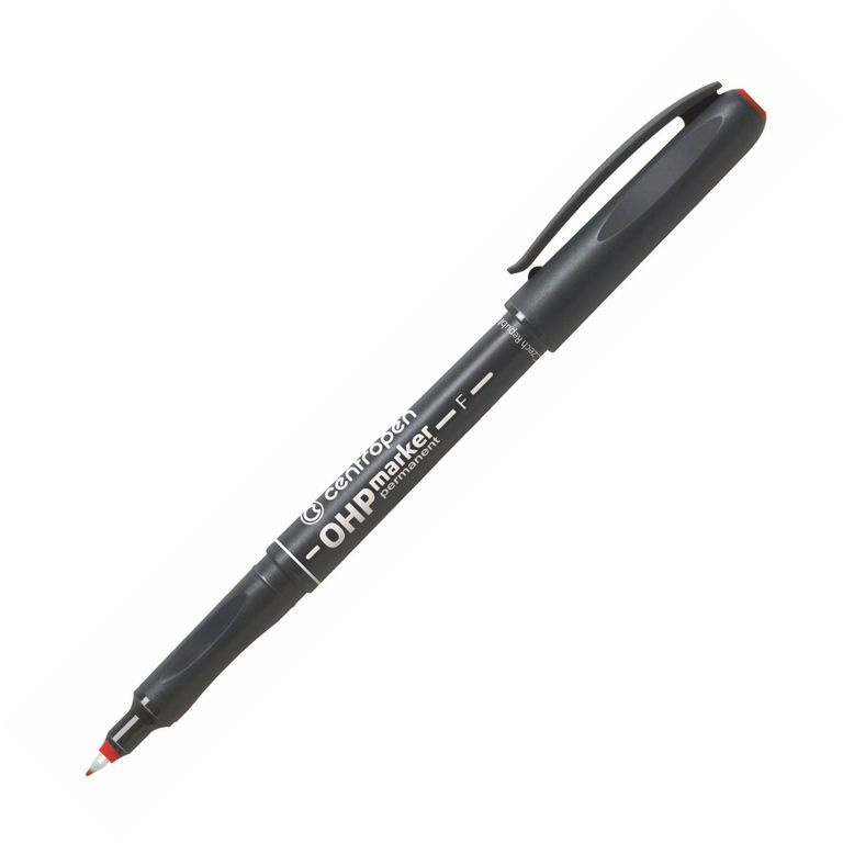Centropen OHP 2636 F - permanentní popisovač - červený