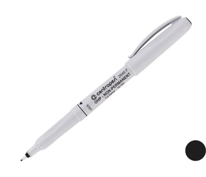 Popisovač na fólie Centropen 2646 Non-permanent - černý