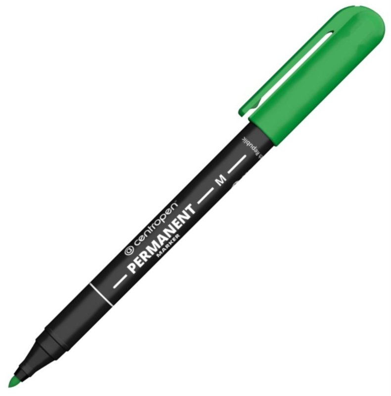 Permanentní popisovač Centropen 2846 - zelený, kulatý hrot