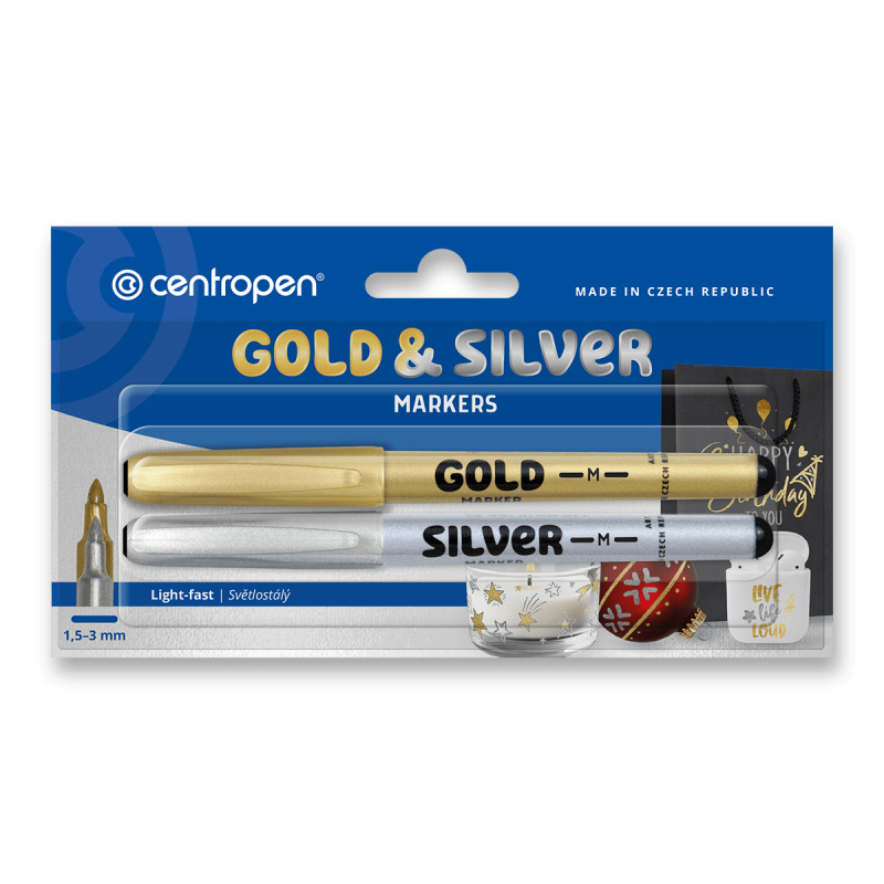 Popisovač CENTROPEN 2690/2 SILVER + GOLD CENTROPEN, a.s.