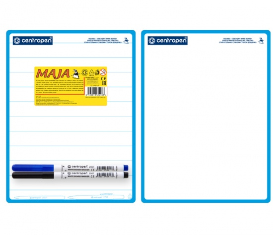 CENTROPEN Stíratelná tabulka A5 (oboustranná) + 2 fixy