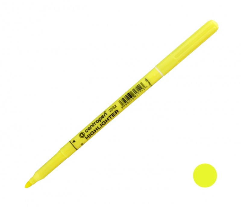 Zvýrazňovač Centropen 2532 žlutý CENTROPEN, a.s.