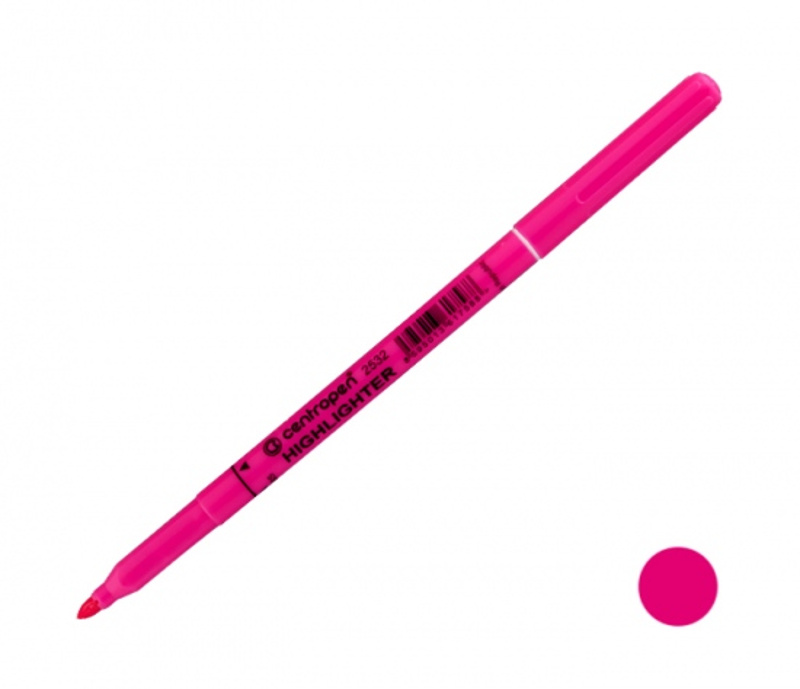Zvýrazňovač Centropen 2532 růžový CENTROPEN, a.s.