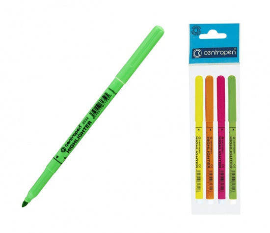 Zvýrazňovač Centropen 2532/4 sada CENTROPEN, a.s.