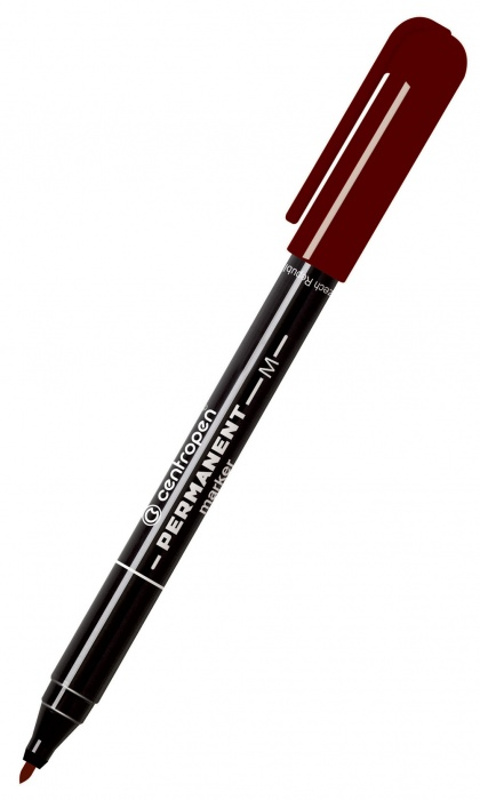 Permanentní popisovač Centropen 2846 - kulatý hrot, hnědý
