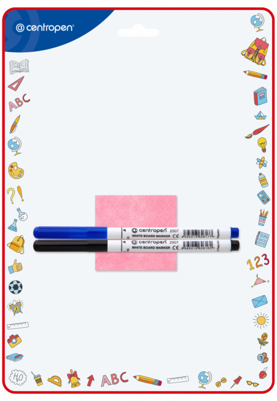 CENTROPEN Stíratelná tabulka A4 (oboustranná) + 2 fixy