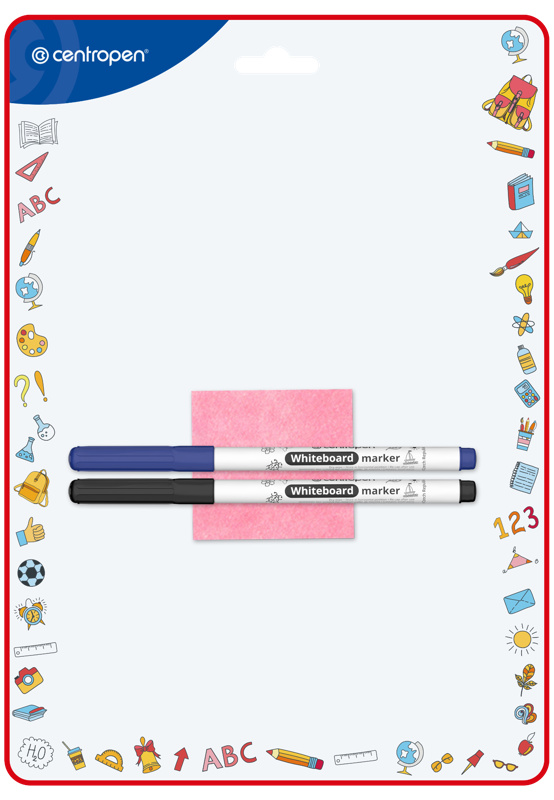 CENTROPEN Stíratelná tabulka A4 (oboustranná) + 2 fixy