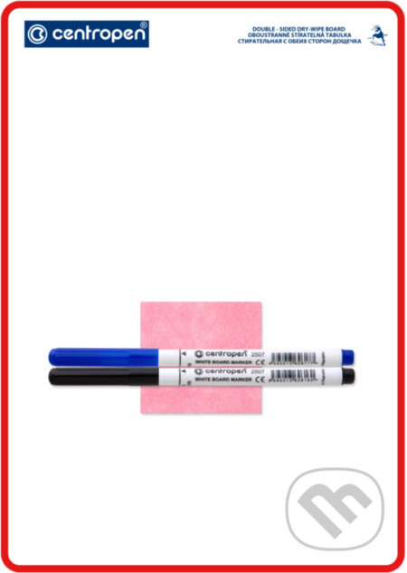 CENTROPEN Stíratelná tabulka A4 (oboustranná) + 2 fixy