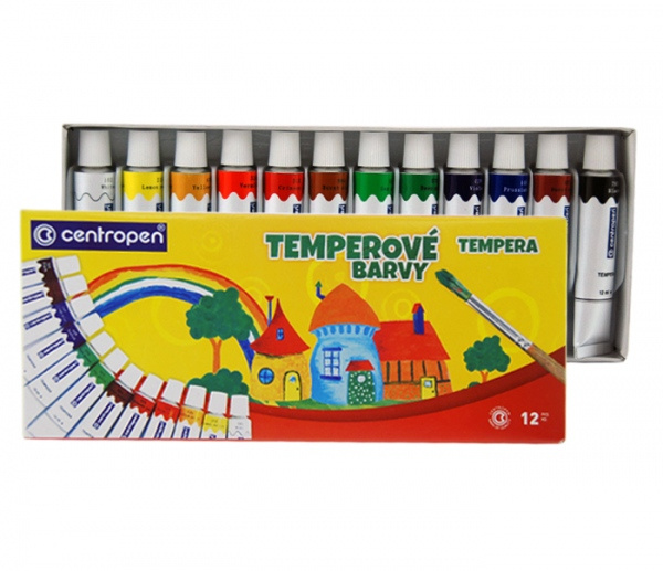 Barvy temperové CENTROPEN 12 barev 12ml CENTROPEN, a.s.