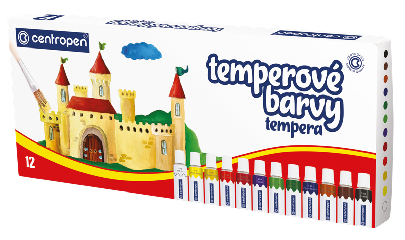 Barvy temperové CENTROPEN 12 barev 12ml CENTROPEN, a.s.