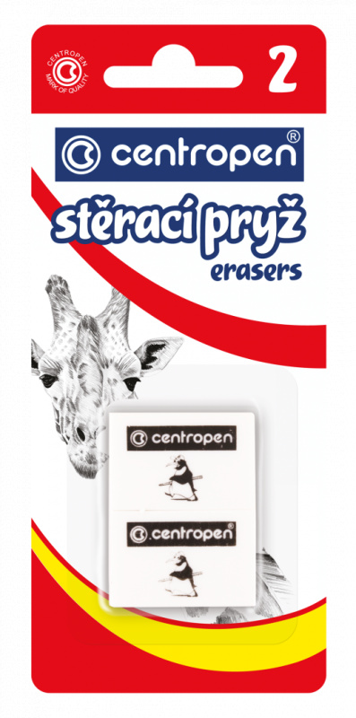 Centropen Pryž bílá - 2 ks na blistru