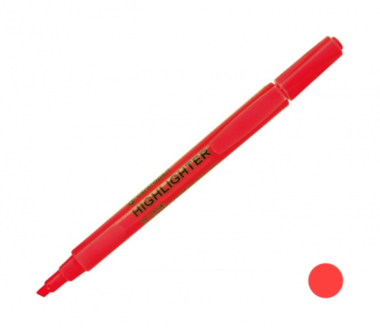 Zvýrazňovač Centropen 8722 červený CENTROPEN, a.s.