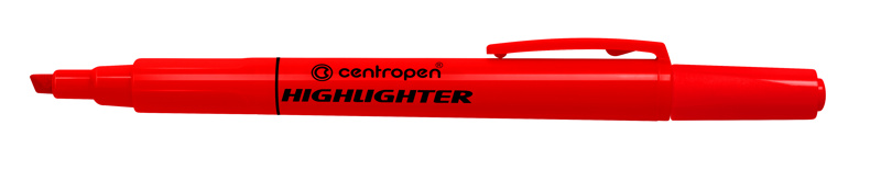 Zvýrazňovač Centropen 8722 červený CENTROPEN, a.s.