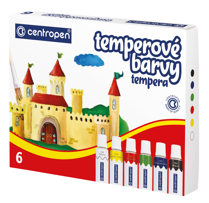 Centropen Temperové barvy 12 ml - 6 barev