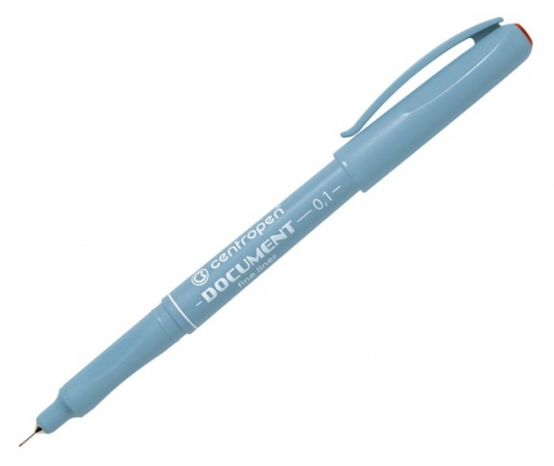Centropen Document 2631 - mikrofix - hrot 0,1 mm, červený